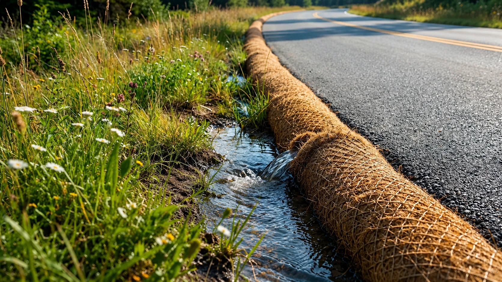Environmental protection geotechnical natural fiber visual
